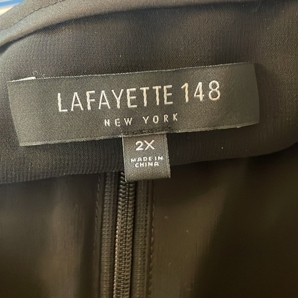 Lafayette 148 New York 2X Black Velvet Roslin Dress from Nordstrom Liquidation. - Picture 4 of 13